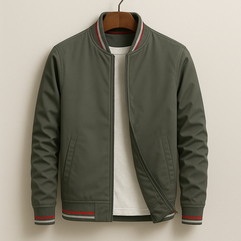 Chez Monsieur™ | Elegante Bomberjacke mit Streifen