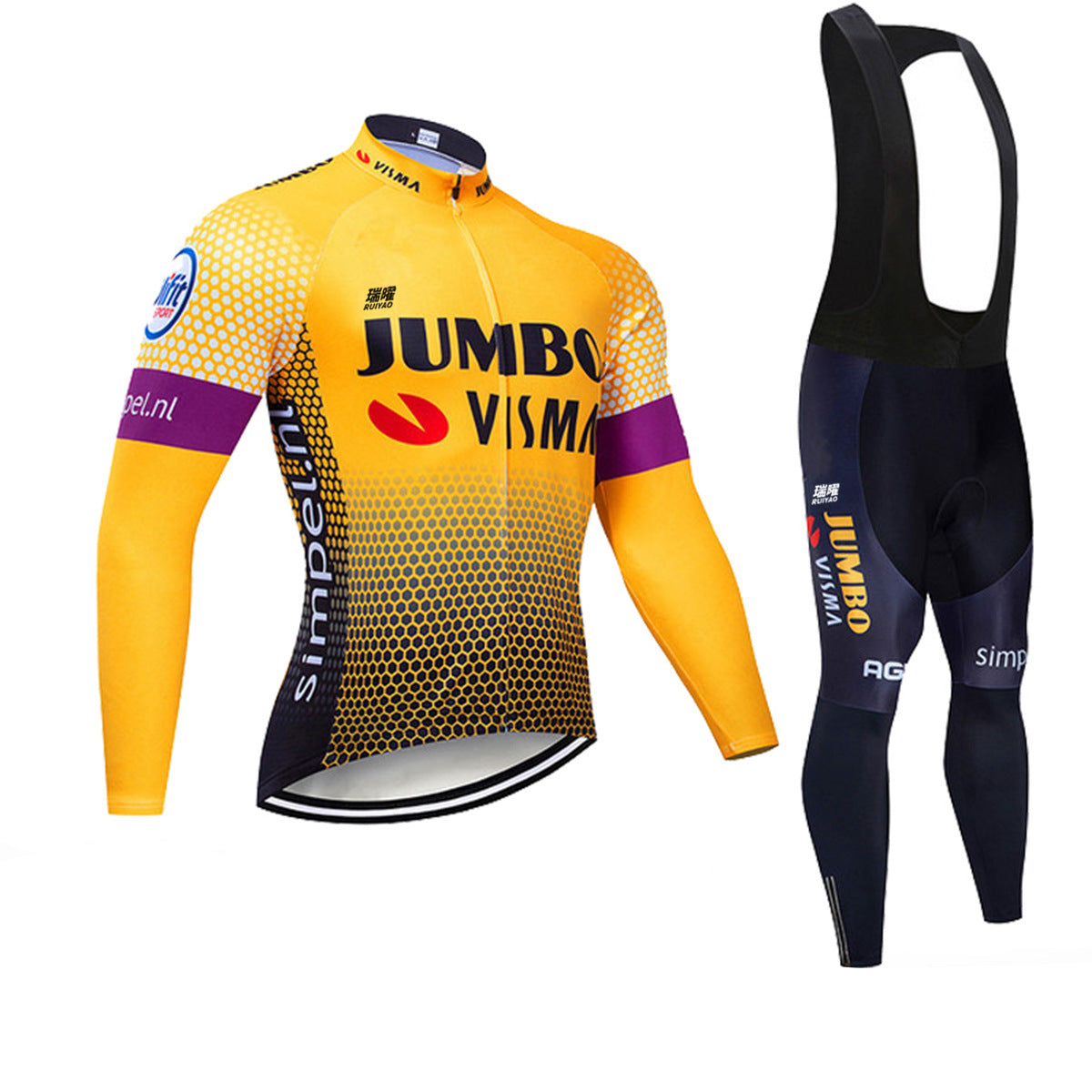Jumbo - Professionelles Set mit langen Ärmeln zum Radfahren