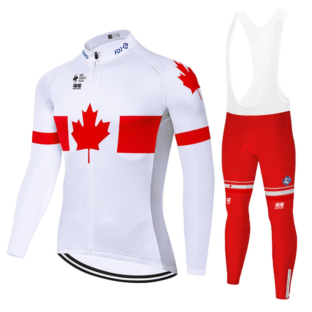 FDJ - Professionelles langärmliges Radtrikot